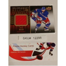 Rick Nash Jersey Relics 2015-16 Tim Hortons Upper Deck NHL JR-RN SKU#12298